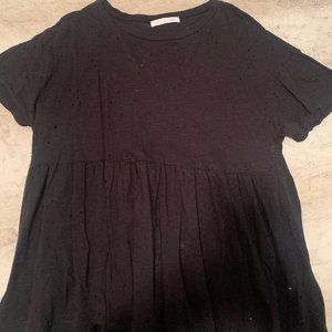 baby doll black top with holes